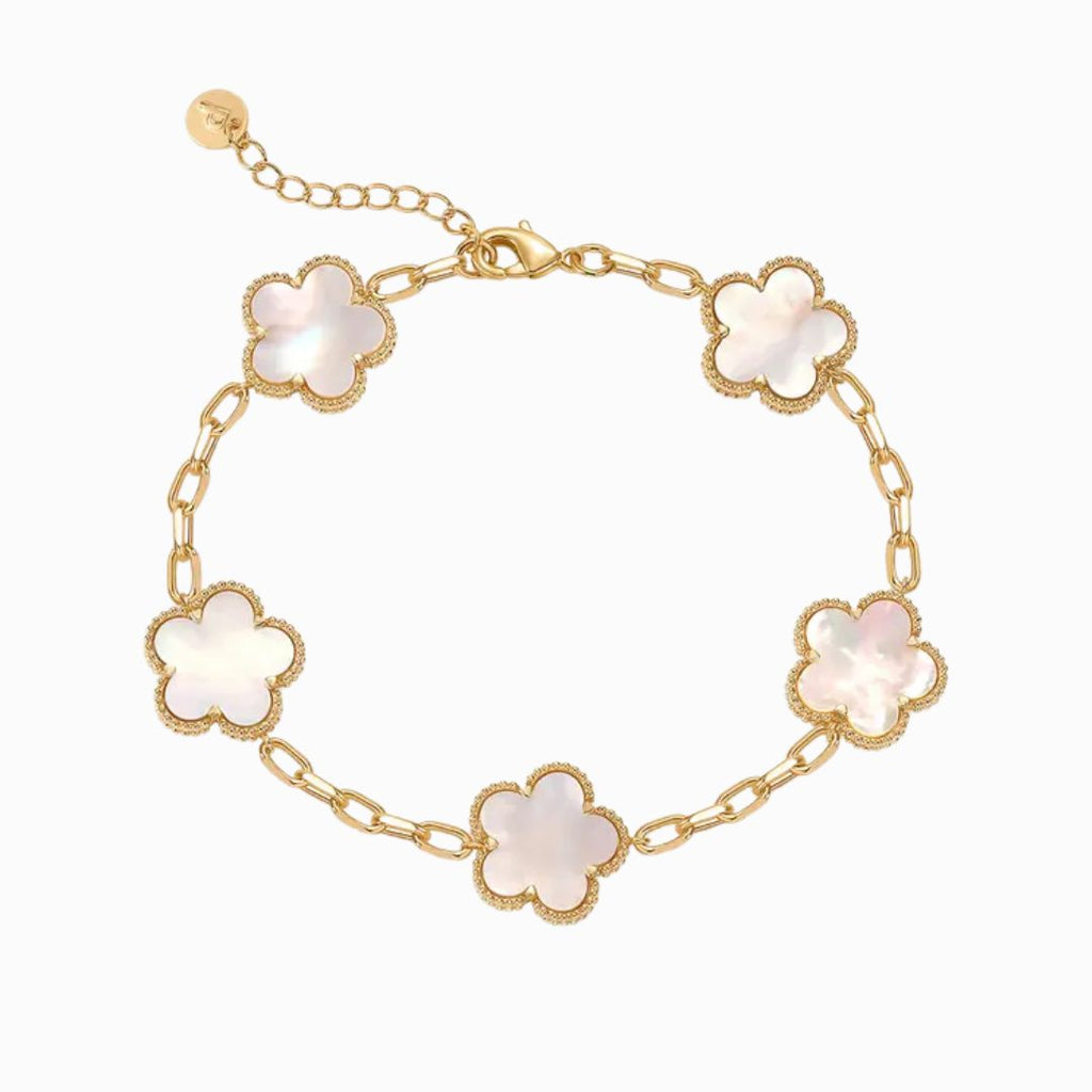 14K Gold Plated Clover Bracelet for Women