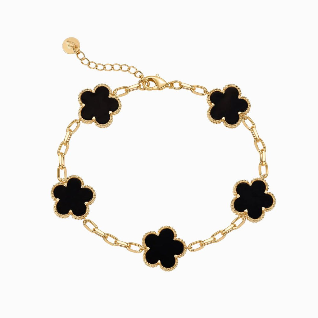 14K Gold Plated Clover Bracelet for Women