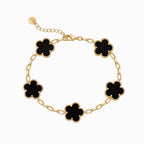 14K Gold Plated Clover Bracelet for Women