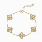 14K Gold Plated Clover Bracelet for Women