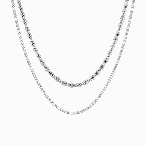 Aura™ Essential Cuban & Rope Chain Set
