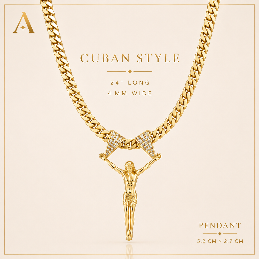 14K Gold Plated Cross Chain
