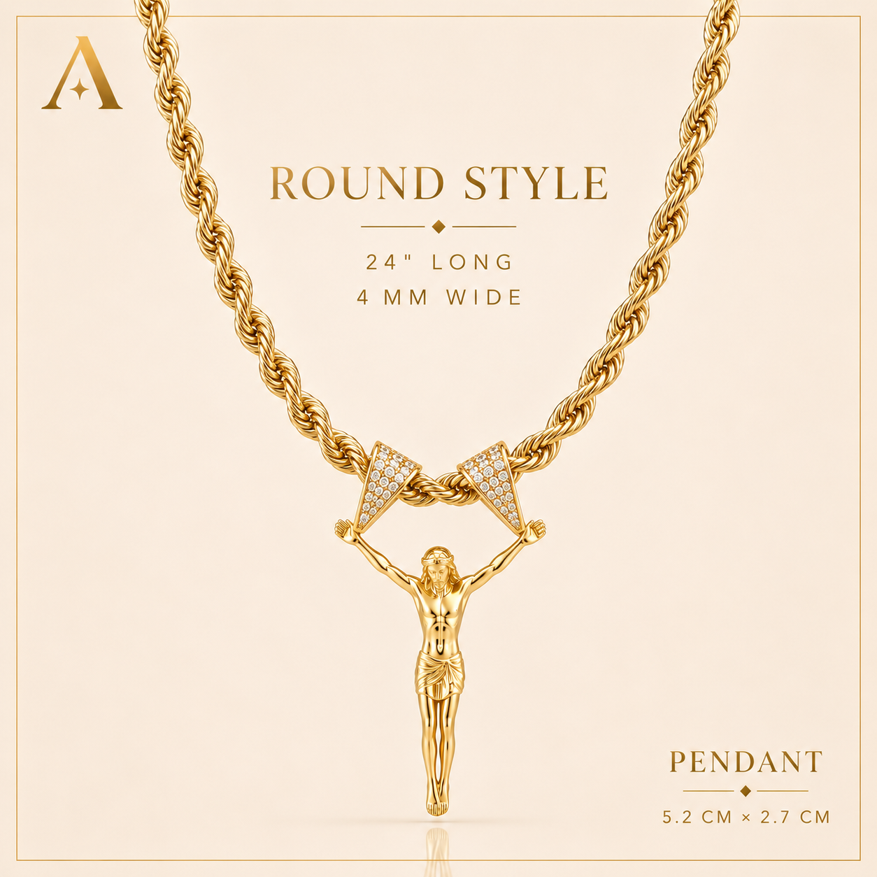 14K Gold Plated Cross Chain