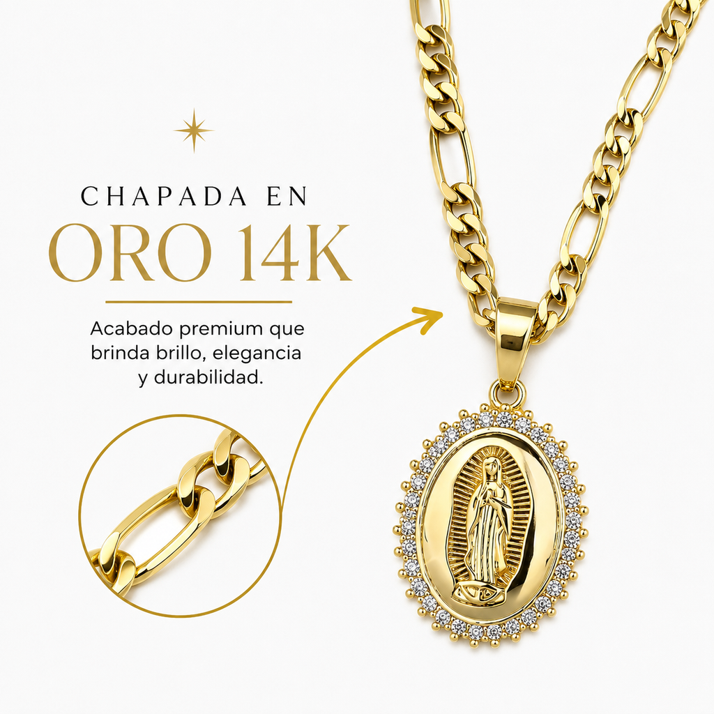 Aura™ Medalla Virgen de Guadalupe | Un Símbolo de Fe, Protección y Esperanza