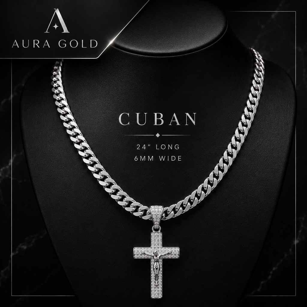 14K Gold Plated Crucifix Chain