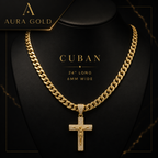 14K Gold Plated Crucifix Chain