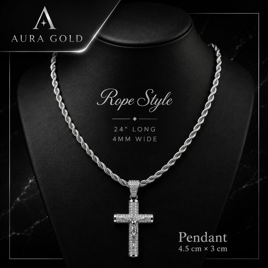 14K Gold Plated Crucifix Chain