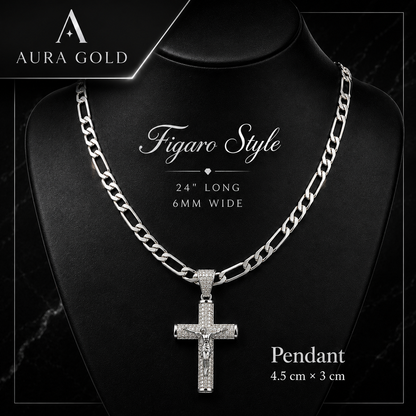 Aura™ Crucifix Chain | Un Símbolo de Fe, Fortaleza y Protección