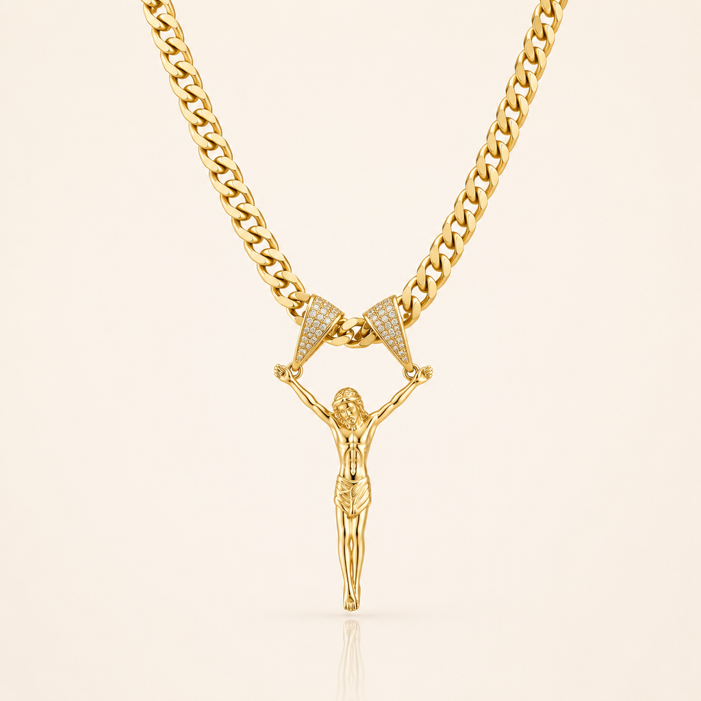14K Gold Plated Cross Chain