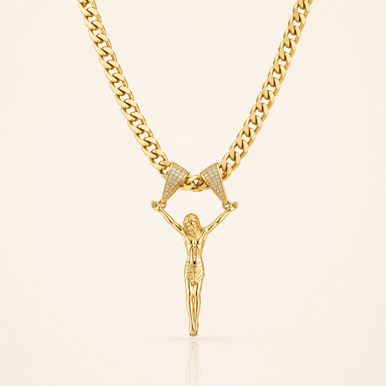 14K Gold Plated Cross Chain