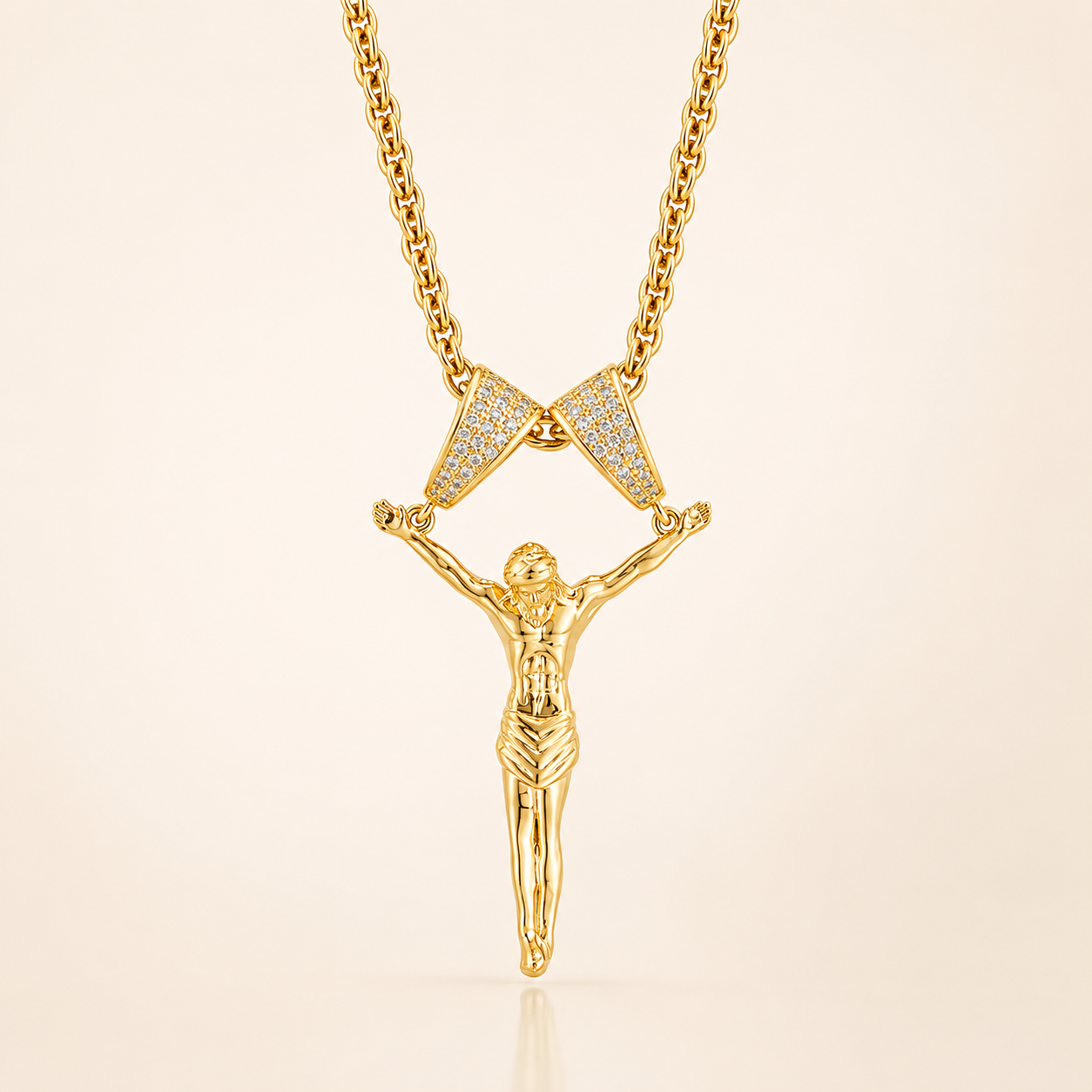 14K Gold Plated Cross Chain