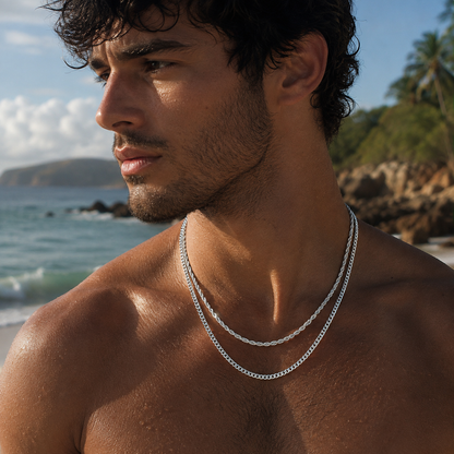 Aura™ Essential Cuban & Rope Chain Set
