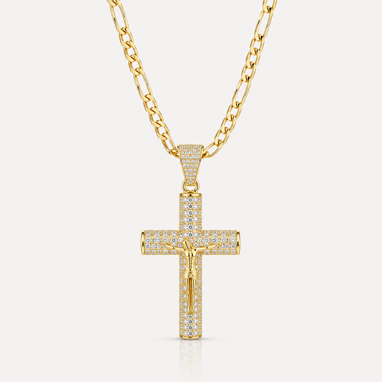 14K Gold Plated Crucifix Chain