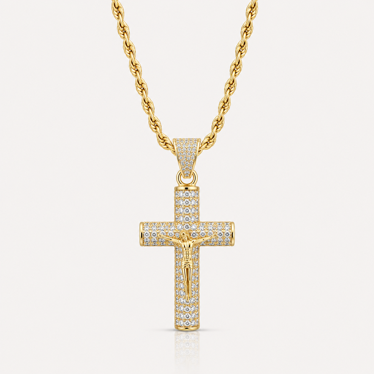 14K Gold Plated Crucifix Chain