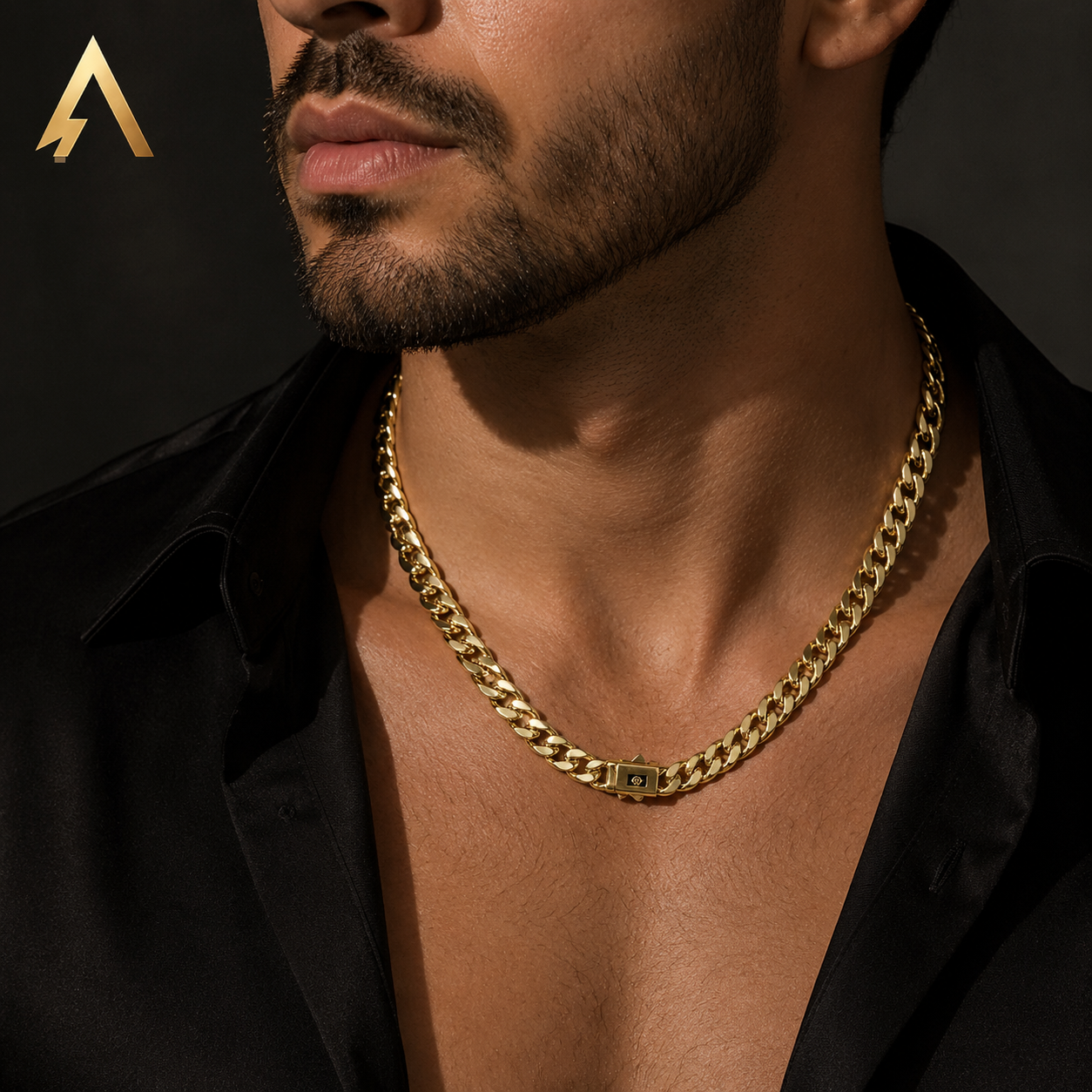 14K Gold Plated Cuban Monaco Chain