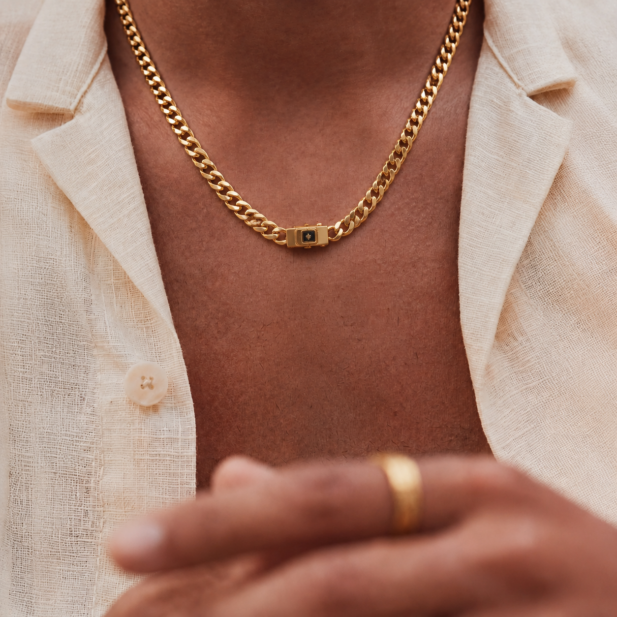 14K Gold Plated Cuban Monaco Chain