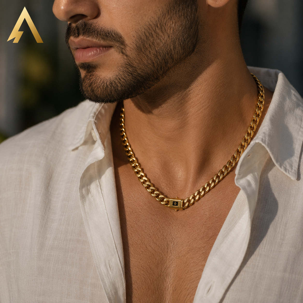 14K Gold Plated Cuban Monaco Chain