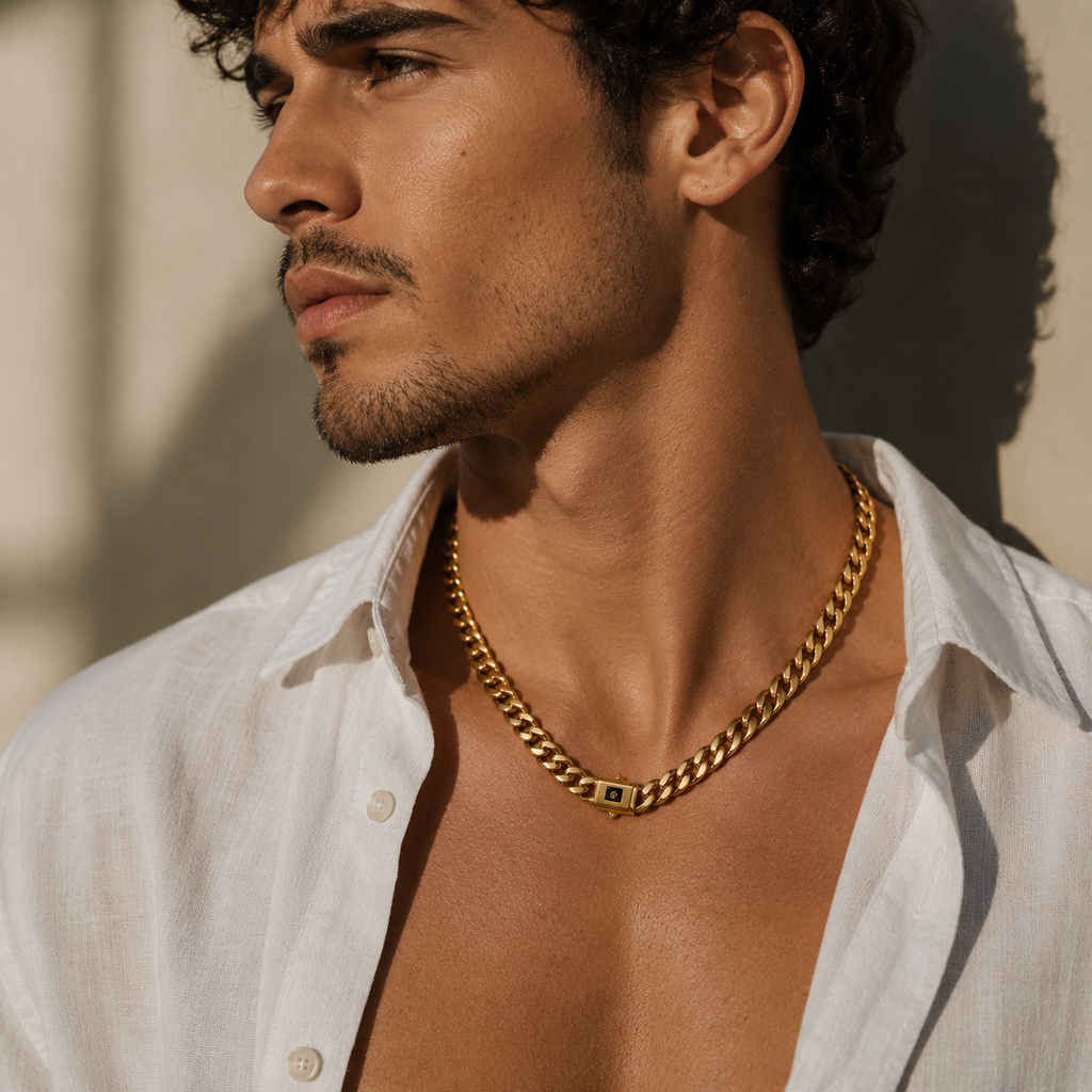 14K Gold Plated Cuban Monaco Chain